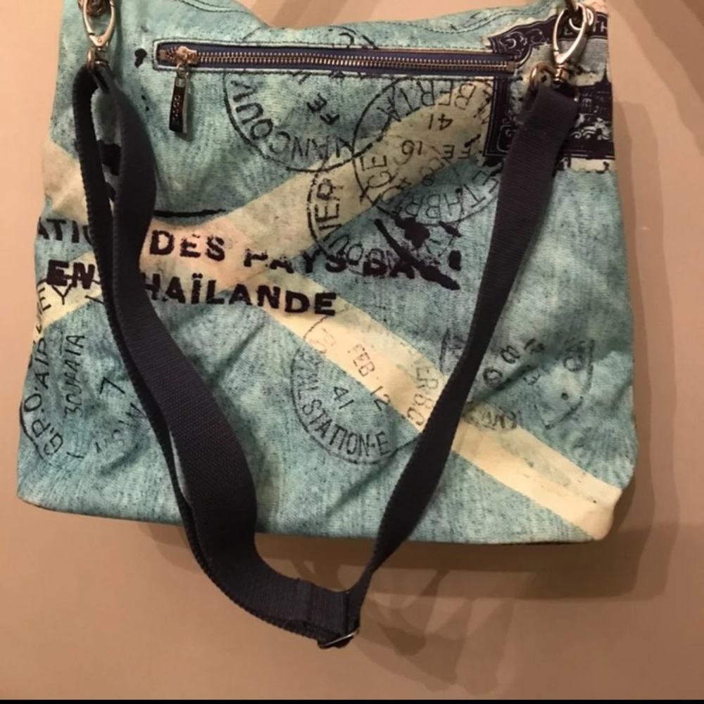 Postage Pattern Blue Messenger Bag - image 2